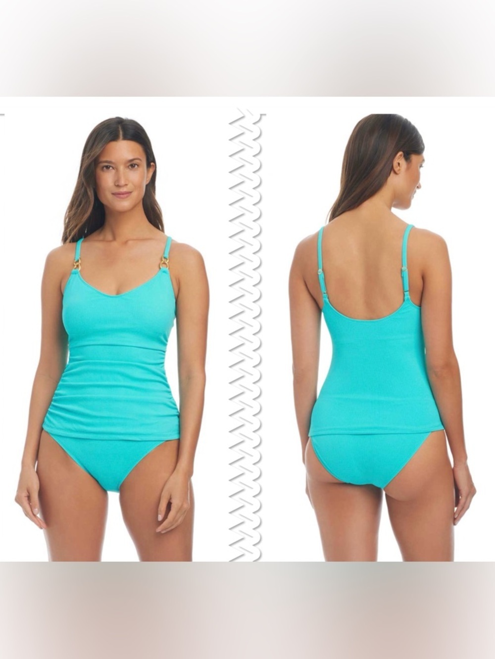 Bleu Rod Beattie Turquoise  Tankini and Bottom Swimsuit Size 14